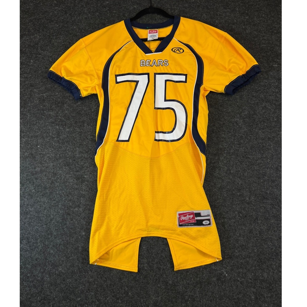 Cal Golden Bears Rawlings Football Jersey Team Issue Game Worn Yellow #75 NCAA M